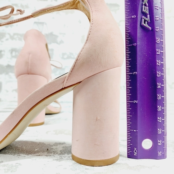 Steve Madden Pink Heeled Open Toe One Strap Pumps Sandals M490 - Picture 9 of 14